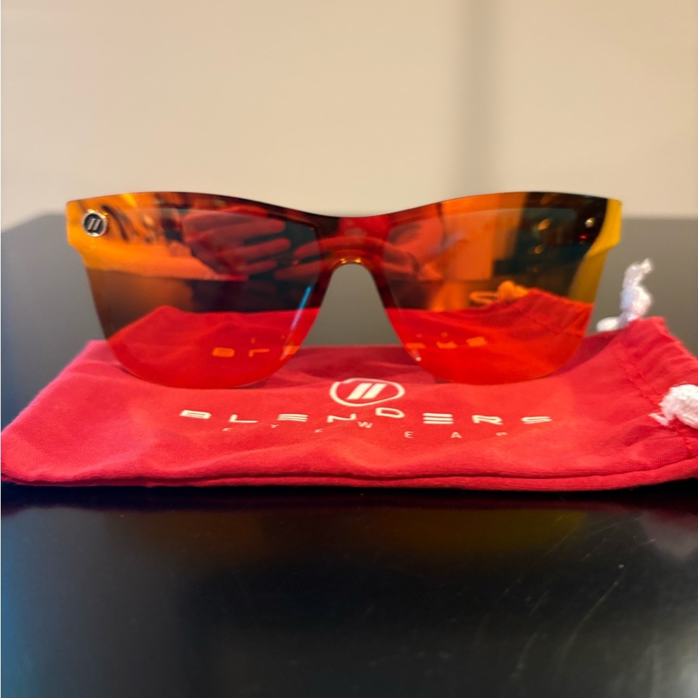 Vibrant Orange and Red Sunglasses Accessories